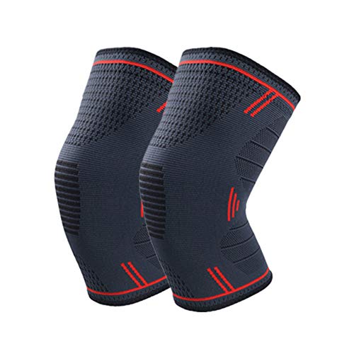 Rodilleras Voleibol Rodillera Menisco Y Ligamentos Knee Active Plus Hombre Y Mujer,Rodillera Deportiva Compresion para Crossfit,Correr,Entrenamiento,Baloncesto,Bicicleta Red,L