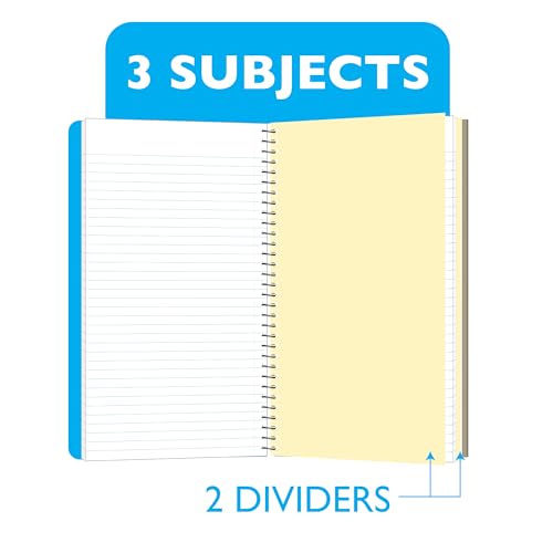 Carnets de notes lignés triple section à spirales pour une écriture fluide - 6