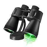 10X50 Binoculars for Bird Watching, HD Professional/Waterproof Binoculars for Adults, Large Eyepiece, Powerfull Compact Binocular for Hiking, Hunting, Travel, Sightseeing with BAK4 Prism FMC Lens