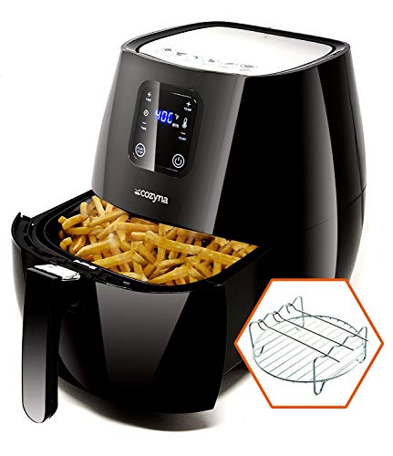 Cozyna SAF-32 Digital Air Fryer Touchscreen (3.7QT) with 2 airfryer cookbooks and a Skewer Rack Accessory (Renewed)