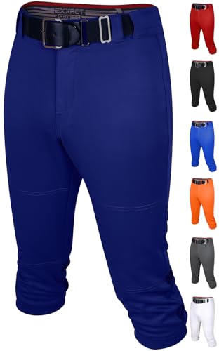 Exxact Sports Womens Softball Pants with Zipper Fly Elastic Bottom and Mesh Panels Fastpitch Softball Pants for Women (Navy Adult Small)