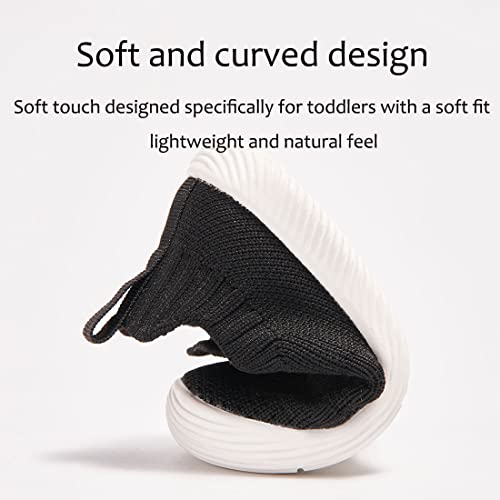 Newsonet Baby Shoes Boys Girls First Walking Breathable Non Slip Walker Sneakers Soft Sole Black Size 12-18 Months Toddler #TOP4