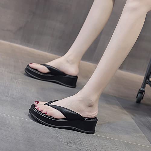 Slippers Women Fashion Flip Flops Women Summer Arrival Split Leather Casual Slippers Female Outdoor Street Style Wedges Shoes2