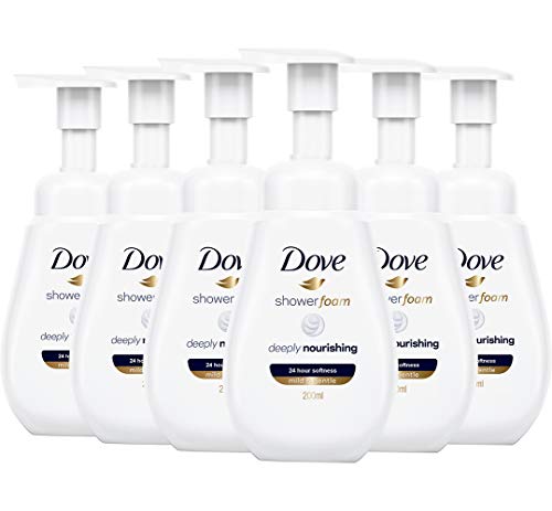 Dove Shower Foam Deeply Nourishing 24 Hour Softness, 6.76 Ounces (Pack of 6)