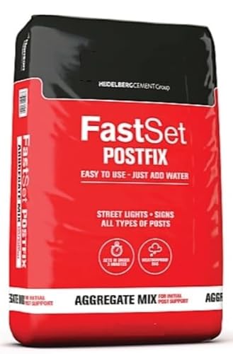 Fast Set Post Fix Concrete - 20 Kilogran Bag, Quick-Setting Fence Post Mix