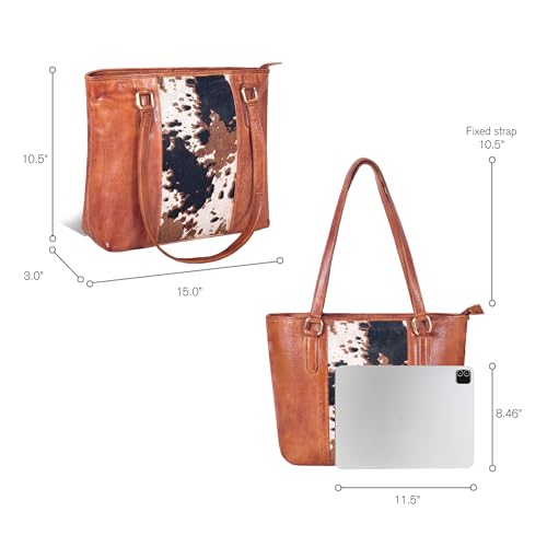 Image of Leather Purse For Women - Real Leather Tote For Women - Ladies Shoulder Handbag For Work, Travel, Casual Use