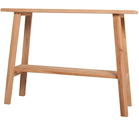 LEBENSwohnART Teak Konsole GEMI-New ca. L100cm Natural Konsolentisch Flurtisch Beistelltisch Cover