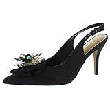 J.Renee Women's Denyell Pump (Black Glitter, 9.5)