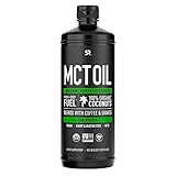 Sports Research Keto MCT Oil from Organic Coconuts - Fatty Acid Fuel for Body + Brain - Triple Ingredient C8, C10, C12 MCTs - Perfect in Coffee, Tea, & More - Non-GMO & Vegan - Unflavored (32 Oz)
