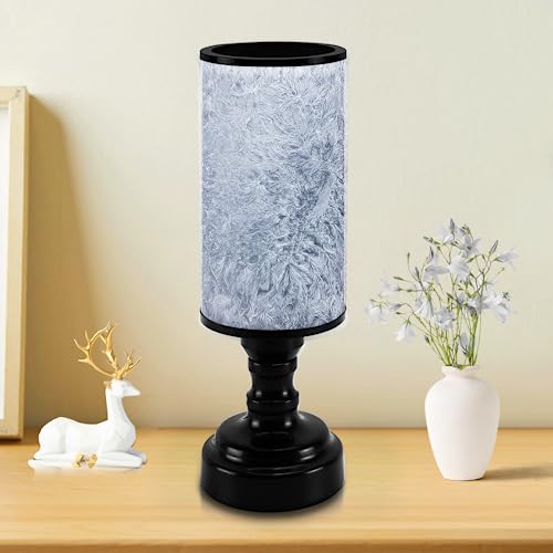 Small Table Grey Lamp for Bedroom Minimalist Simple Desk Reading Lamps Hard Lampshade Kids Room, Living Room,Bedroom, Office Dorm (LED Bulb Included)…, Gray, 12.2inch, jas0510-gy