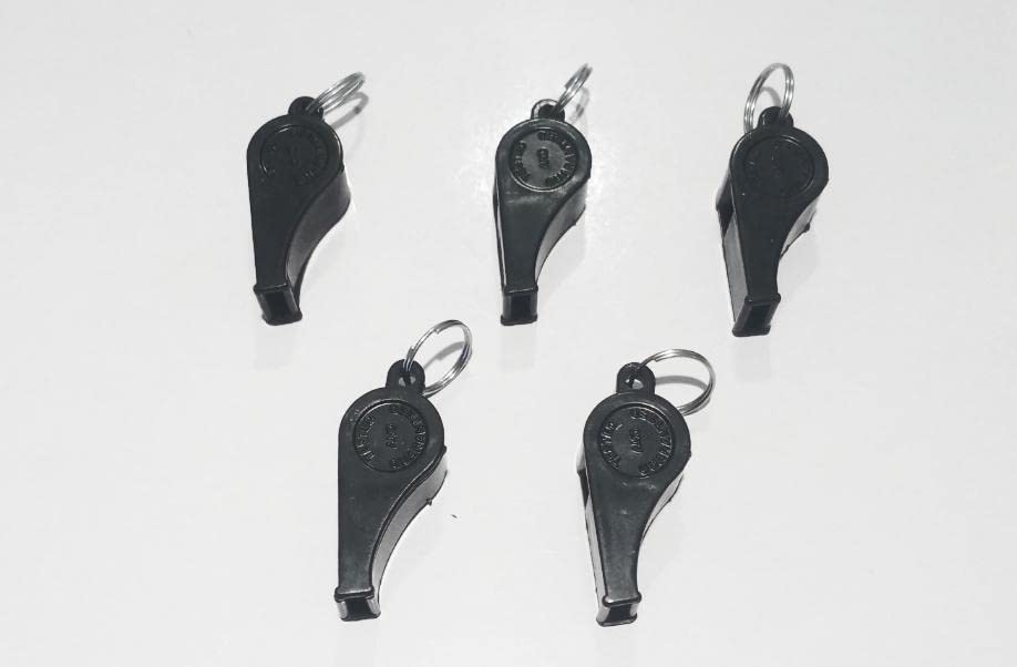 Zintalic Whistle, Loud Plastic Whistle with Lanyard for Referees Coaches Lifeguards Survival Emergency Football Basketball Soccer Hockey (Pack of 5) (B0C55MM3Y6) Amazon Price History, Amazon Price Tracker