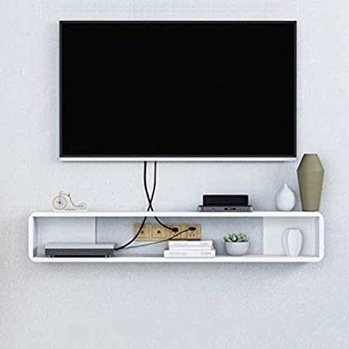 Schwebende Regale für TV-Komponenten, Holz, Wandmontage, TV-Konsole, moderne Wandmontage, Medienkonsole für Set-Top-Box, Router, DVD-Aufbewahrung,