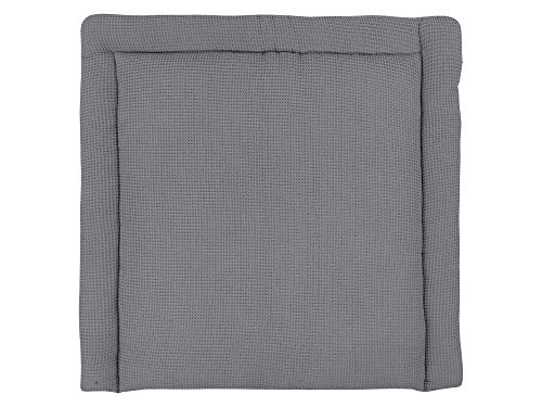 KraftKids MWG112-78 Matelas à langer en nid d'abeille Gris Piqué Matelas à langer 78 x 78 cm (l x P) Coussin à langer, multicolore, 830 g