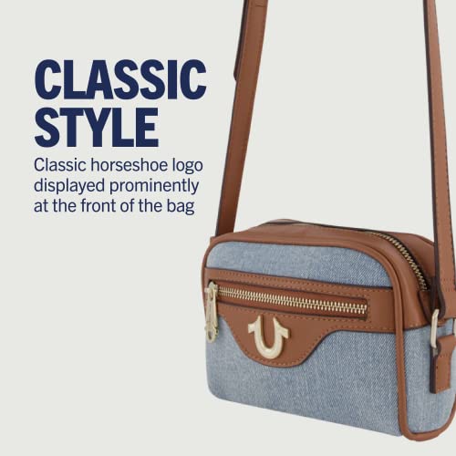 True Religion Crossbody Bag, Women's Small Purse Handbag with Adjustable Strap, Denim3