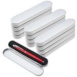 SUPERFINDINGS 12PCS Metal Pen Storage Box Tinplate Boxes with Sponge 17.8x3.7cm Metal Pencil Boxes Pen Gift Boxes Empty Collection Case Set for Pen Pencil Gift