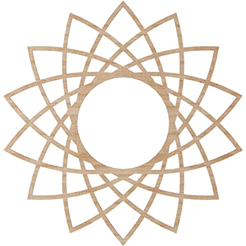 Image of Ekena Millwork 26 inchOD x 10 inchID x 3 /8 inchT Eleanor Wood Fretwork Pierced Ceiling Medallion, Alder