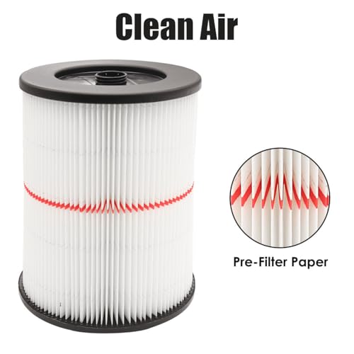 ANBOO Pacote com 2 Filtros 17816 para Aspirador de Pó Craftsman Shop Vac, Filtros de Vácuo para Aspi