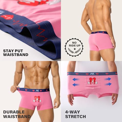 Arjen Kroos Men's Valentines Funny Novelty Underwear Trunks Sexy Cotton Boxer Briefs for Men 1 Pack2