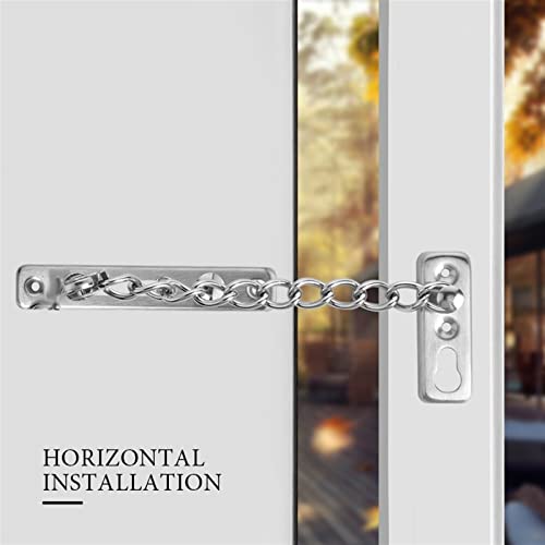 Cerradura de cadena para puerta sin taladros: seguridad antirrobo fácil de instalar 6