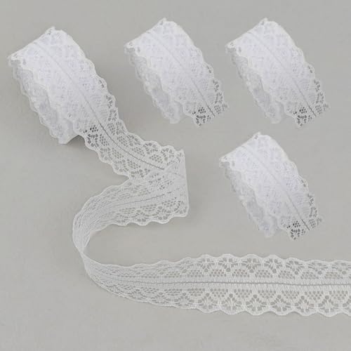 Facile da usare: questo nastro bianco può essere abbinato ad altre decorazioni ed è facile da tagliare, cucire, incollare o annodare. È ideale per una varietà di progetti di cucito e capi di abbigliamento creativi fai da te