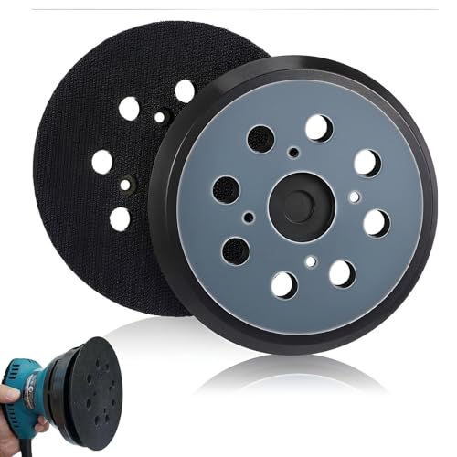 1PCS Plateau de Ponçage 8 Trous Tampon de Remplacement 125mm Tampon de Remplacement 8 Trous Tampon de Remplacement,Disque Poncage 125mm,Plateau Ponceuse...