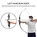 Black Hunter Left Hand Bow Riser 15'' Archery Bow Riser for Recurve Bow Longbow Takedown Wooden Bow Handle with Wrench (Black)