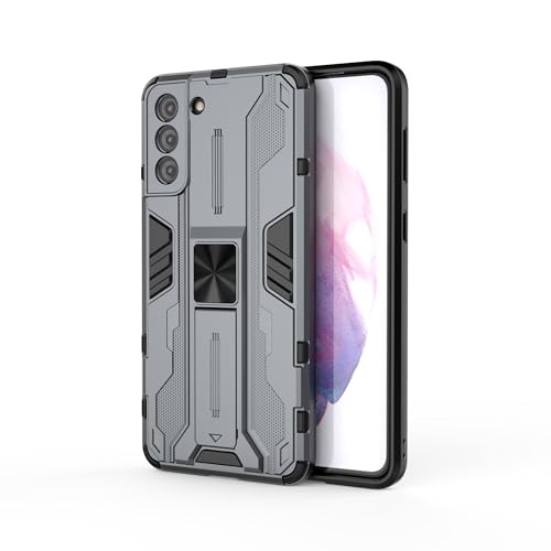Protección de grado militar a prueba de golpes Funda magnética compatible con Samsung Galaxy S21 Plus con soporte invisible integrado, funda a prueba de golpes, ajuste delgado, sin costuras, antidesli