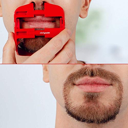 SleekGoatee Goatee Shaving Template & Lineup Tool | Fully Adjustable Beard Shaper & Shaving Guide for Men with Goatee | Shape, Trim, & Shave Van Dyke, Goatee, Circle Beard | Height & Width Adjustable