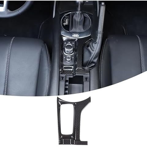 Aotumcer Gear Shift Panel Trim Cover Car Handbrake Slot Frame Trim Compatible for 2016-up Mazda MX-5 Miata ND, Auto Handbrake Shifter Panel Frame Cover Trim (Carbon Fiber Texture) Cover