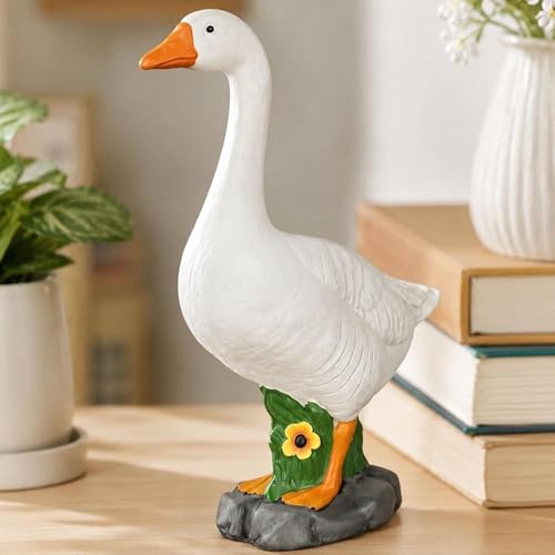 Figurine animale en résine résistante aux intempéries oie