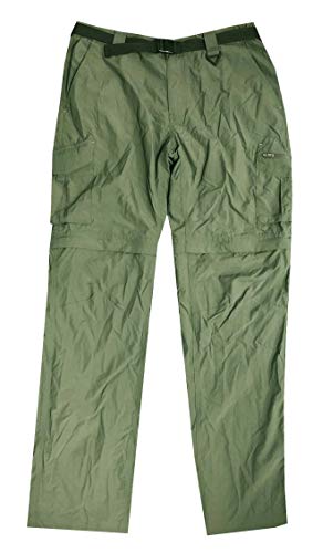 Columbia Mens Omni-Shade UPF 50 Palm Peak Convertible Pants (32x30, Gravel Green)