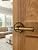 MRML Passage Door Handle Antique Brass Vintage Door Lever, Interior Hall Closet Kitchen Pantry Retro DoorHandle, Aluminium Alloy Handle Lever, 1 Pack