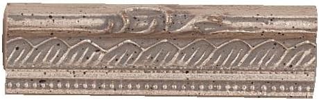 CountryArtHouse Picture Frame Moulding (Wood) 100ft bundle - Ornate Silver Finish - 0.75" width - 3/8" rabbet depth