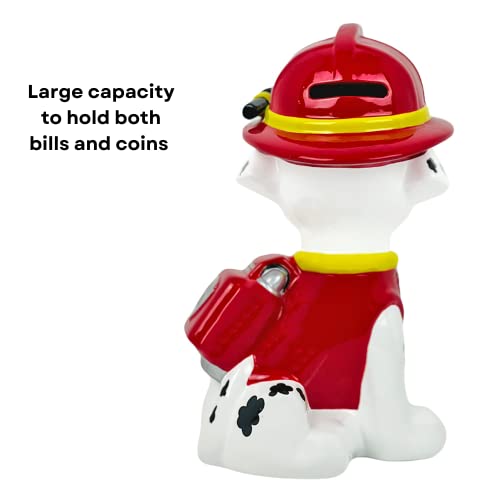 Nickelodeon Paw Patrol Marshall Piggy Bank For Boys And Girls, Large Dalmatian Dog Coin Bank For Kids #TOP2