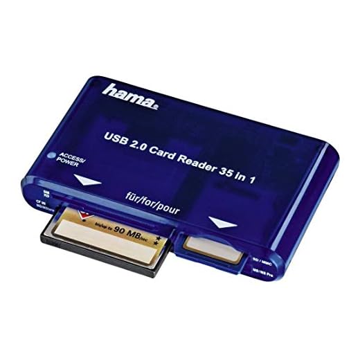 Hama Kartenleser USB 2.0-35-in-1 (Kartenlesegerät, Card Reader SD/SDHC/SDXC, CF, microSD/SDHC/SDXC, USB 2.0) blau