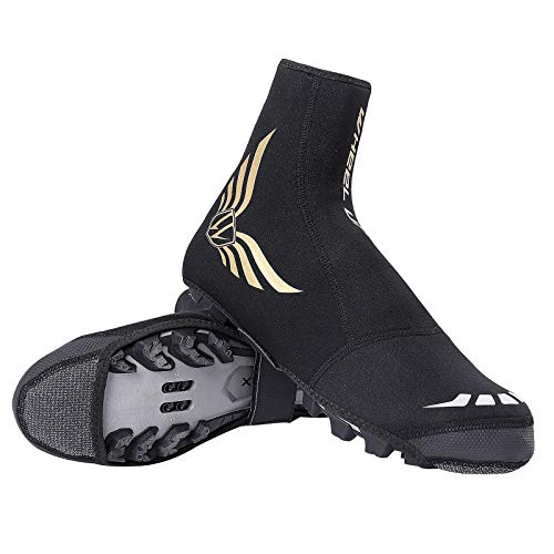 Lixada Cubrezapatos/Fundas para Pies Impermeables, Fundas para Zapatos con Bloqueo de Ciclismo de Invierno, Botas de Bicicleta de Montaña...