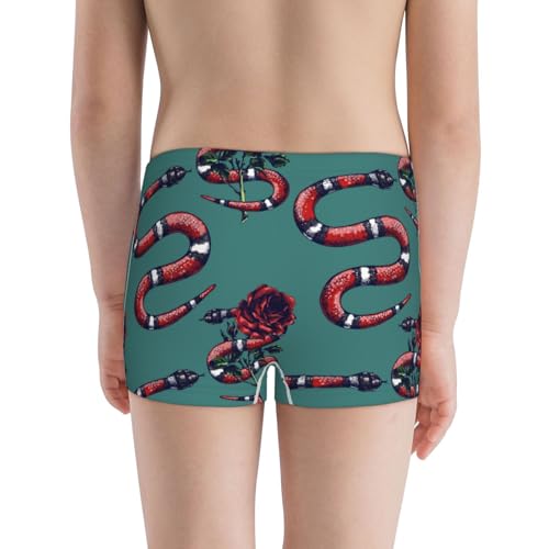 Boys' Cotton Boxer Brief Soft Underwear-Snake And Rose3
