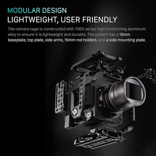 Ficha técnica Tilta BURANO Jaula completa para cámara compatible con Sony BURANO jaula Sony CineAltaB con mango superior placa base LWS de 15 mm y soporte de varilla de 15 mm ESR-T18-FCC-A - Fernando Cortés