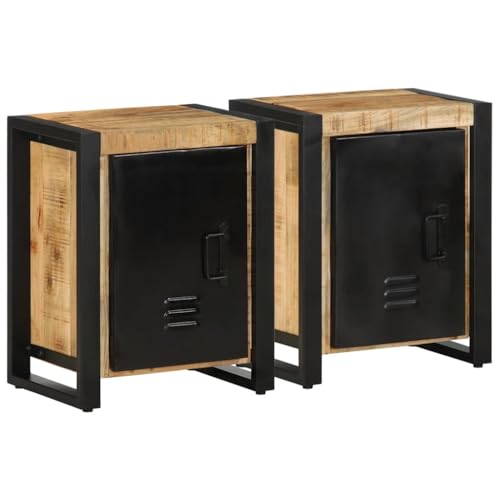 Table de chevet manguier robuste contre le désordre de chambre à coucher - 2