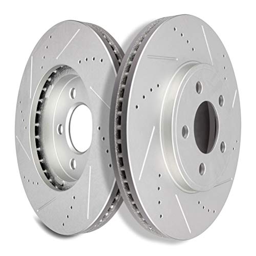 SCITOO Brakes Rotors 2pcs Front Drilled Slotted Discs Brake Rotors Brakes Kit fit 03-11 for Ford Crown Victoria,03-10 for Lincoln Town Car,03-10 for Mercury Grand Marquis,03-04 for Mercury Marauder