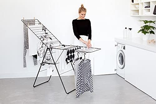 Brabantia Drying Rack, Steel, Matt Black, 25 Meters