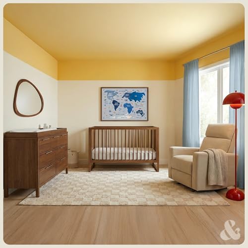 Image of Nurture& The Glider Premium Power Recliner Nursery Glider Chair with Adjustable Head Support | Designed with a Thoughtful Combination of Function and Comfort | Built-in USB Charger (Ivory)
