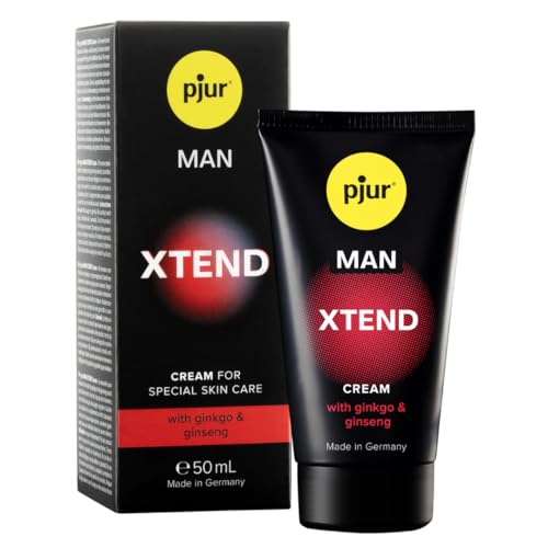 pjur MAN XTEND Cream - Crème pour érection pour les hommes qui en veulent plus - Aux extraits de ginkgo et de ginseng - Pack de 1 (1 x 50 ml)