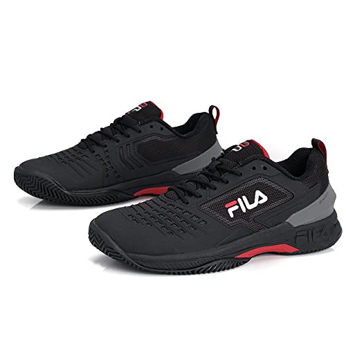 Tênis Fila Axilus Ace Clay Preto e Vermelho-41