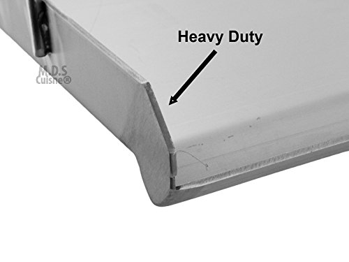 M.d.s Cuisine Cookwares Griddle Stainless Steel Flat Top With Reinforced Brackets Under Griddle-Heat Distributor Heavy Duty Comal Plancha 32" X17" #TOP5