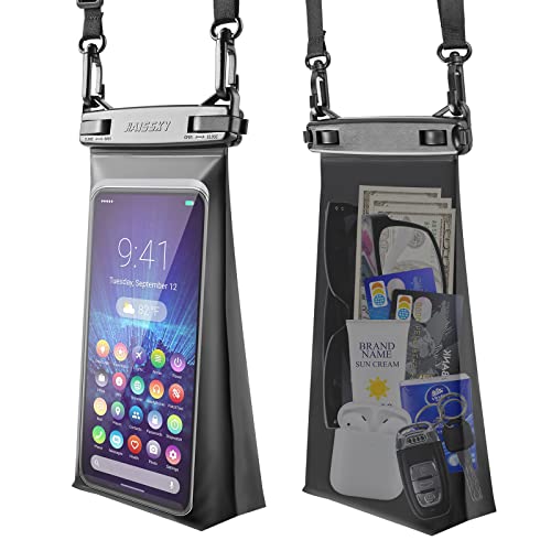 HAISSKY Large Waterproof Phone Pouch Floating Dry Bag for iPhone 13 12 11 Pro Up to 6.9 Waterproof Bag with Adjustable Strap, Sunscreen Glasses Storage Dry Bag for Swimming Beach Water Parks (1 Pc)