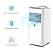 JHS 10,000 BTU Portable Air Conditioner 3-in-1 Floor AC Unit with 2 Fan Speeds, Remote Control and Digital LED Display, Cover up to 300 Sq. Ft, White
