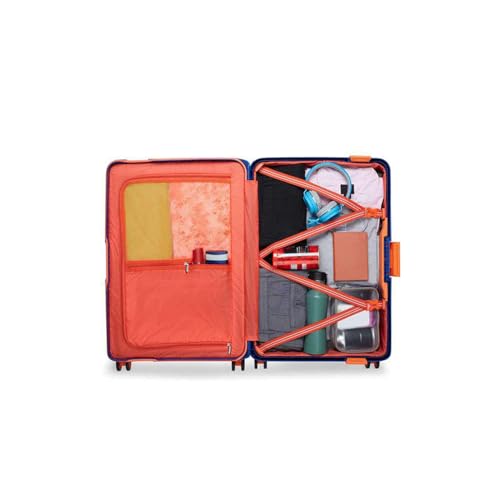 Image of American Tourister Men's Circurity Polypropylene Hard 4 Wheel Spinner Trolley Bag (Size - 78, Blue), Large