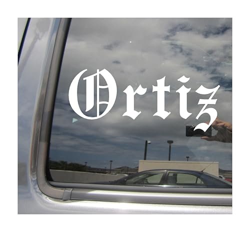 Ortiz - Old English Last Name Surname - Car Truck Van Moped Helmet Hard Hat Auto Automotive Craft Cup Tumbler Laptop Vinyl Decal Bumper Window Wall Sticker 22009