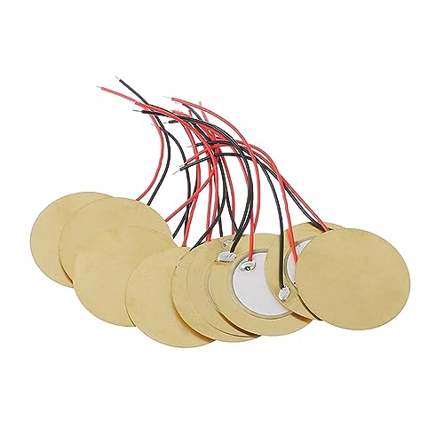 kobeIeen 10pcs 12mm Plate Piezo Buzzer Piezoelectric Ceramic Buzzer Welding Wires for Pressure